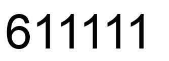 Number 611111 black image