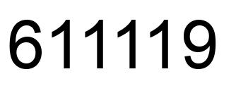 Number 611119 black image