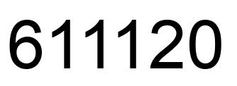Number 611120 black image