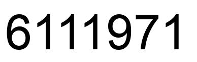 Número 6111971 imagen negro