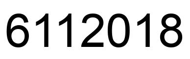 Number 6112018 black image