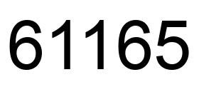 Number 61165 black image