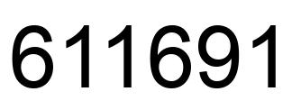 Number 611691 black image