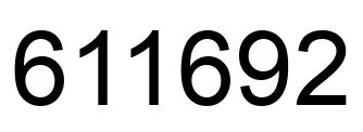 Number 611692 black image