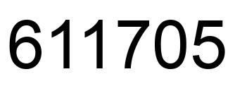 Number 611705 black image