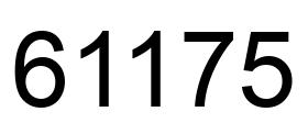 Number 61175 black image