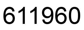 Number 611960 black image