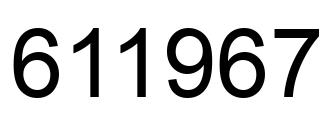 Number 611967 black image