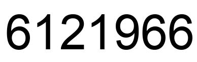 Number 6121966 black image