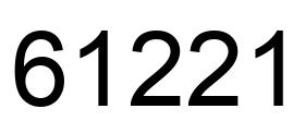 Number 61221 black image