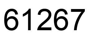 Number 61267 black image