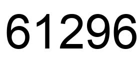 Number 61296 black image