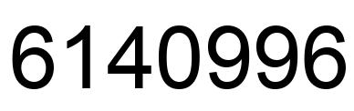 Number 6140996 black image