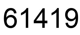 Número 61419 imagen negro