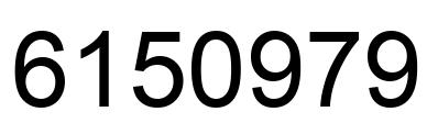 Número 6150979 imagen negro