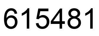 Número 615481 imagen negro