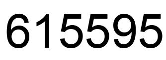 Number 615595 black image