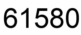 Número 61580 imagen negro