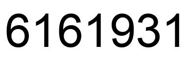 Number 6161931 black image