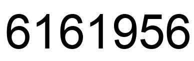 Number 6161956 black image