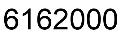Number 6162000 black image