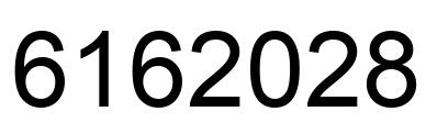 Number 6162028 black image