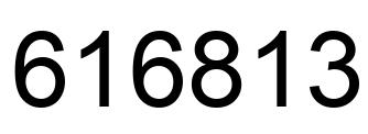 Number 616813 black image