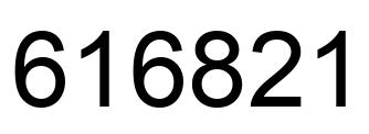 Number 616821 black image
