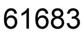 Número 61683 imagen negro