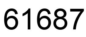 Number 61687 black image