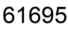 Número 61695 imagen negro