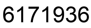 Number 6171936 black image