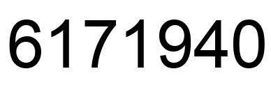 Number 6171940 black image