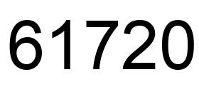 Number 61720 black image