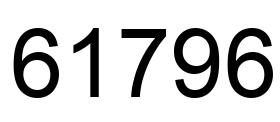 Number 61796 black image