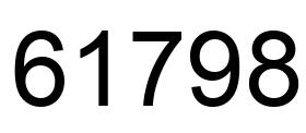 Number 61798 black image
