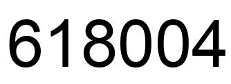 Número 618004 imagen negro
