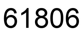 Número 61806 imagen negro