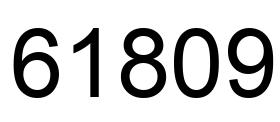 Number 61809 black image