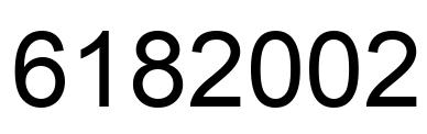 Number 6182002 black image