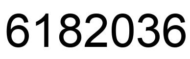 Number 6182036 black image