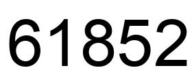 Number 61852 black image
