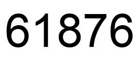 Number 61876 black image
