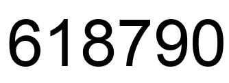 Number 618790 black image