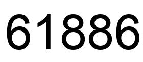 Number 61886 black image
