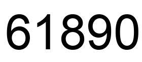 Number 61890 black image