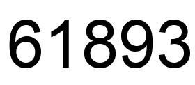 Number 61893 black image