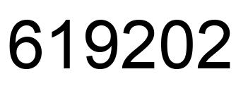 Number 619202 black image