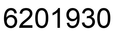 Number 6201930 black image