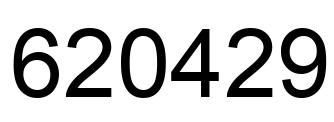 Number 620429 black image